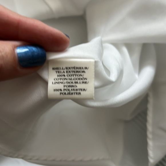 Ann Taylor fit and flare dress blue and white stripe. - Picture 8 of 8